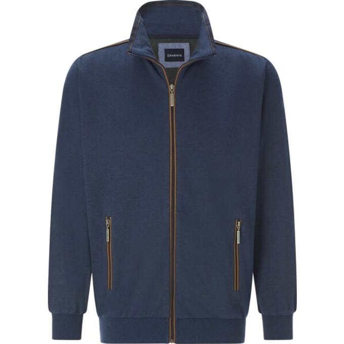 Babista herren Sweatvest - 48/50 - blauw - Plus Size