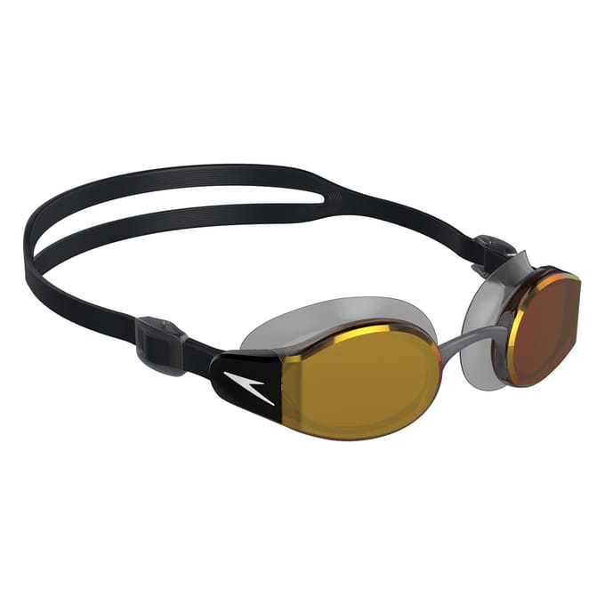 Speedo Heren Mariner Pro Spiegel Zwembril (Zwart/Oranje)