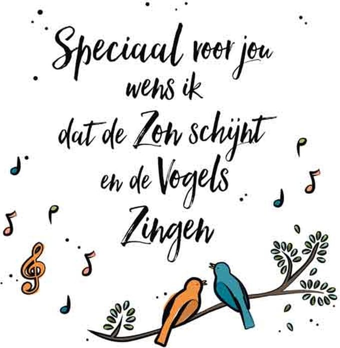 Wenskaart speciaal voor jou vogels