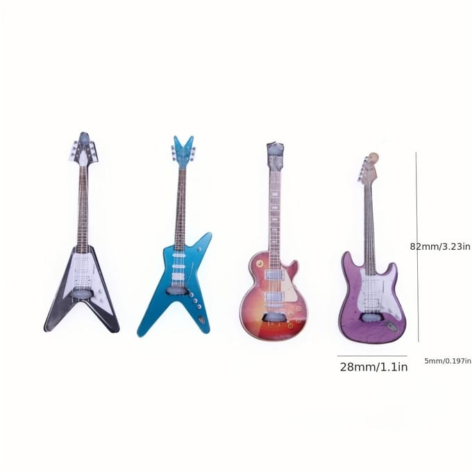 1/4 stuks Mini Simulatie Elektrische Gitaar Populaire Gitaar Passende Miniatuur Scène Rekwisieten Poppenhuis Model Accessoires