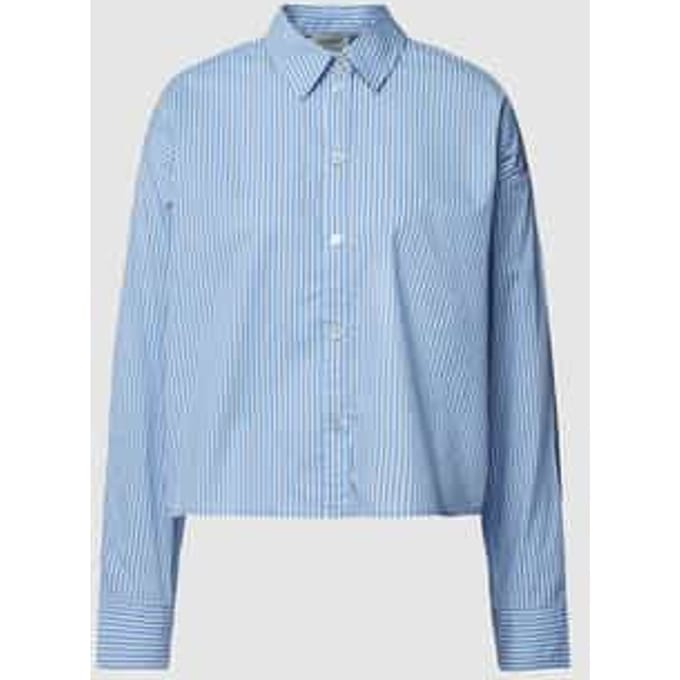 Exclusieve collectie - korte overhemdblouse met streepmotief