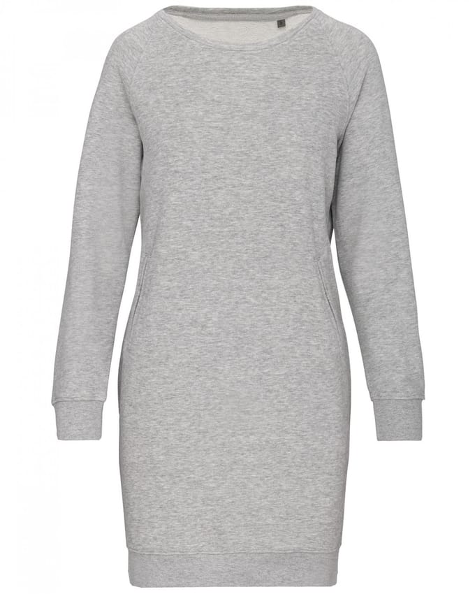 Jurk Dames L Kariban Light grey heather 91% Katoen, 9% Polyester