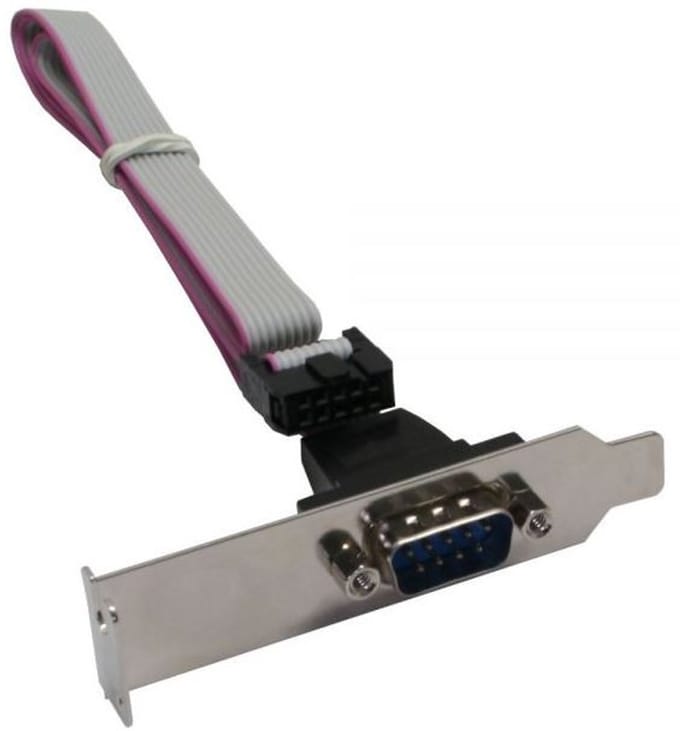 9-pin SUB-D (m) low profile bracket - 0,60 meter