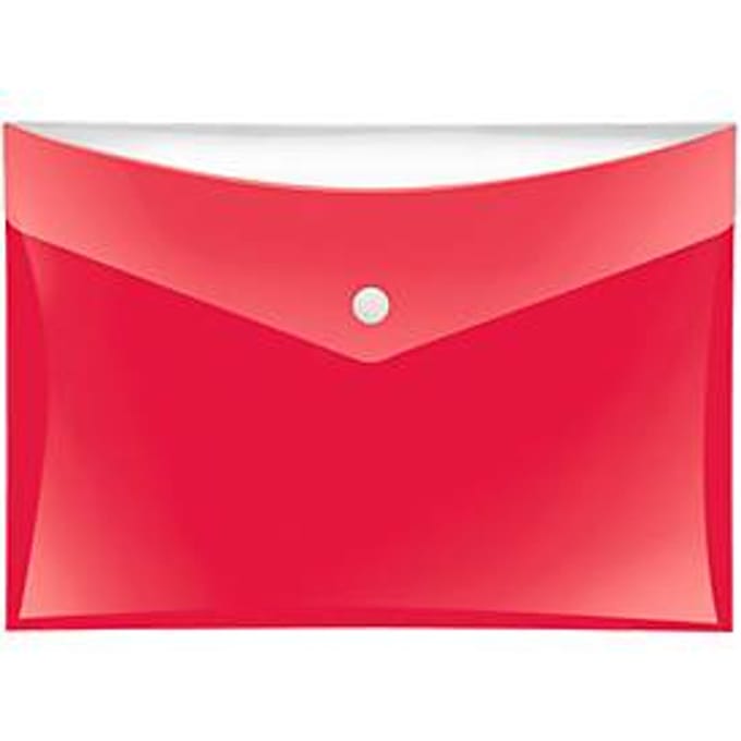 Documenthoes Veloflex VELOCOLOR®, A5, kunststof, voor ca. 100 vellen, 6 stuks, rood