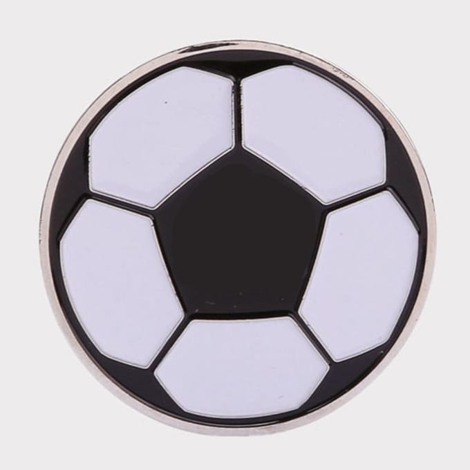 1 stuk Voetbal Flipmunt Voetbal Scheidsrechter Tossmunt Tool met Plastic Etui white