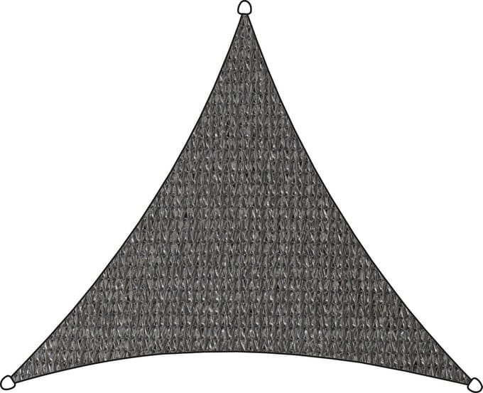 Livn Schaduwdoek Iseo HDPE - Driehoek - 3,6 m - Antraciet