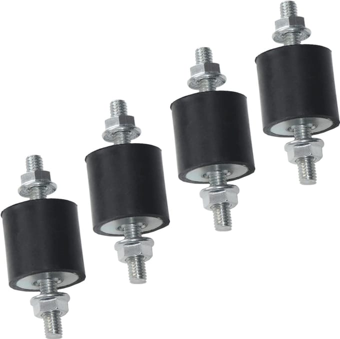4x Rubber Trillingsdempers met Schroefdraad Isolatoren Schokabsorber