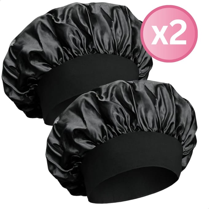RENALUX - Bonnet Satijn - 2 Stuks - Satijnen Slaapmuts - Luxe Bonnet Satijn - Haarnetjes - Haarverzorging - Elastisch - Satijn - 2 Stuks