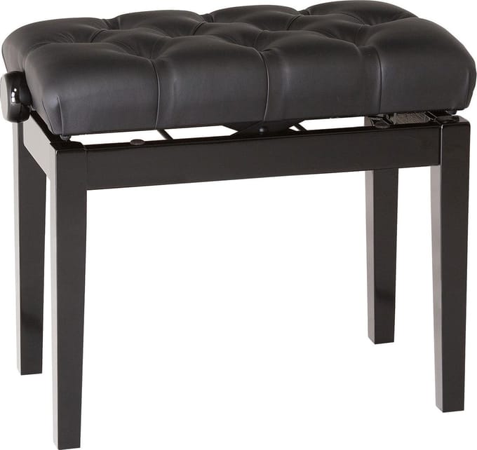 Konig & Meyer 13981 Piano Bench Black Chesterfield Leather