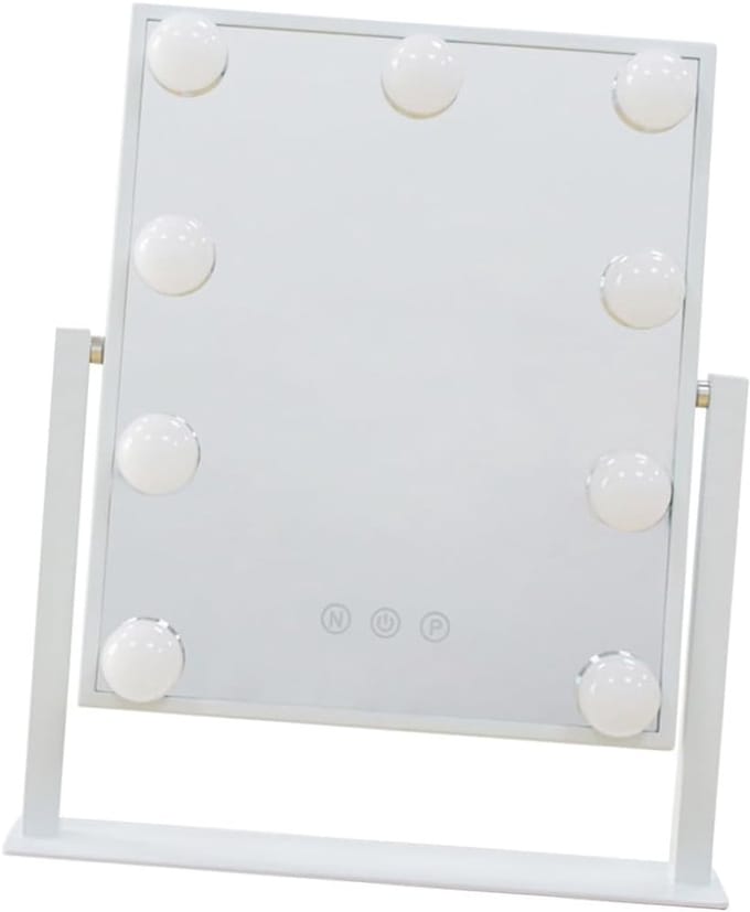 Make-up Spiegel - Verlichte Spiegel - Dagelijkse Make-up - Drie Kleurinstellingen - 32x25x5 cm - Wit