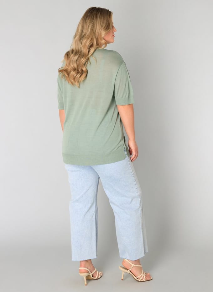 YEST CURVE Willemina Tops - Slate Green - maat 0(46)