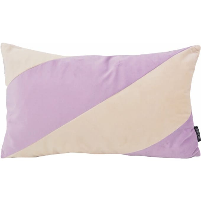 NOVÉE Sierkussen velvet swirl lila/crème | 30 x 50 cm | fluweel/polyester