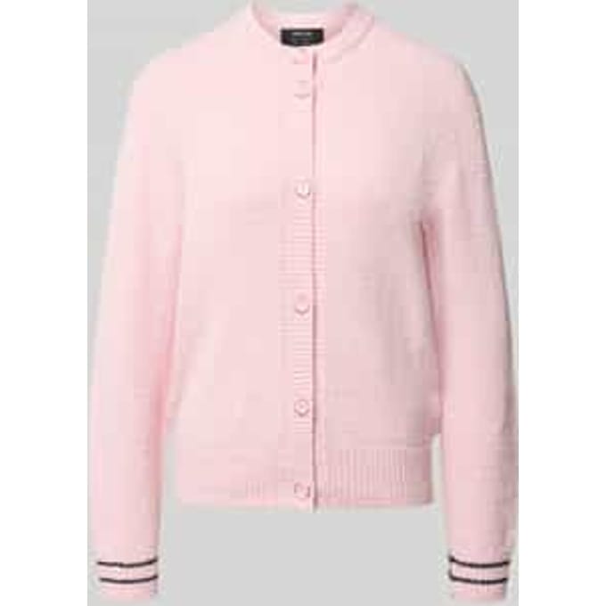 regular fit vest van katoenmix in brei-look