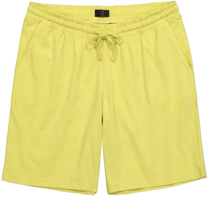 JP 1880 - Heren - Pyjamabroek loungewear shorts elastische band - Groengeel - Maat XL