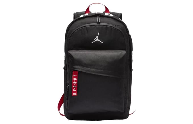 Jordan Polyester Rugzak Standaard Unisex Zwart Rood ONESIZE black