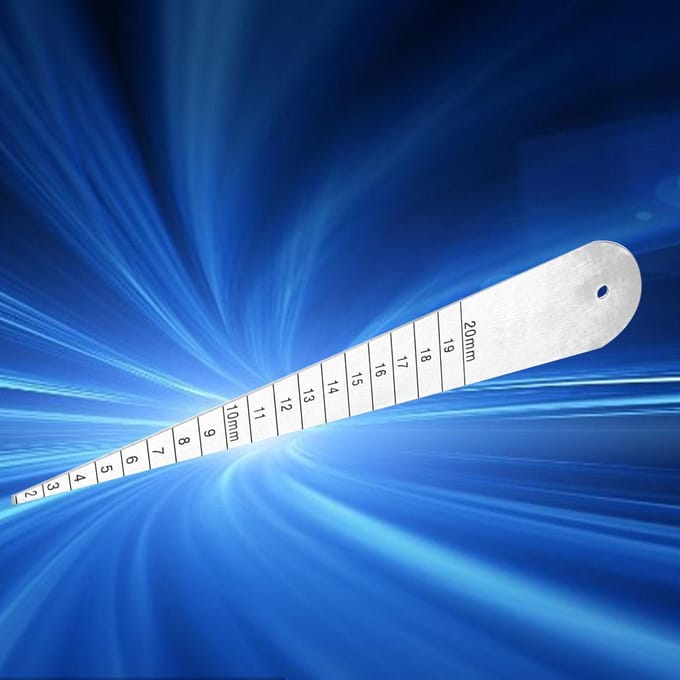 Roestvrij Staal Spleetmeter Voelerliniaal 116-3-4 Flensliniaal Binnendiametermeter 2-20mm white