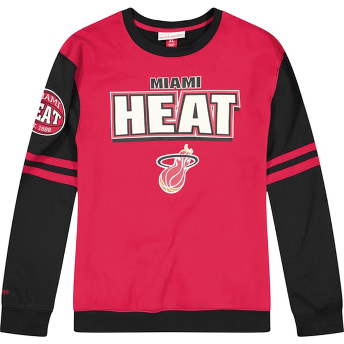 Mitchell And Ness NBA Miami Heat All Over 2.0 Sweatshirt Rood