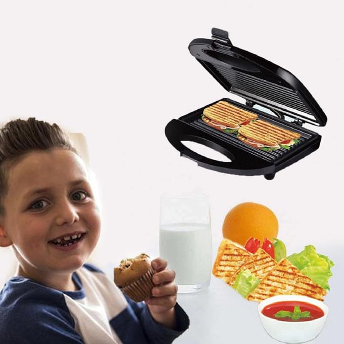 3 In 1 Multi Grill Sandwich Maker Wafelijzer Grill Sandwich Toaster Wentelteefjes Wentelteefjes Barbecue gray