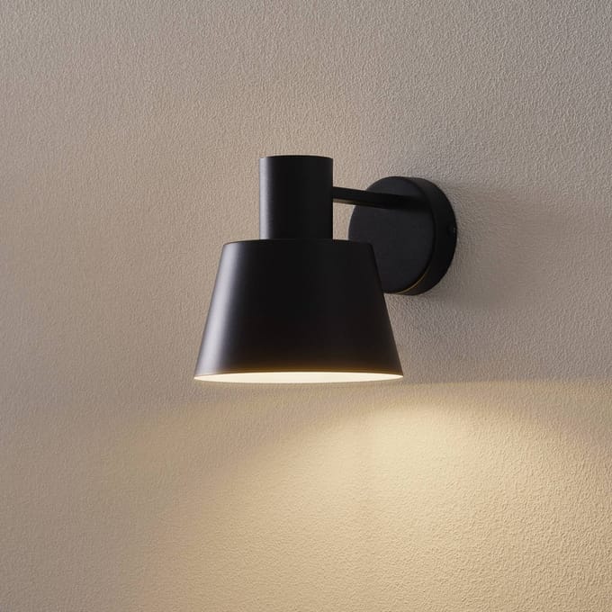 SIGMA Wandlamp Dunka van metaal, 1-lamp, zwart
