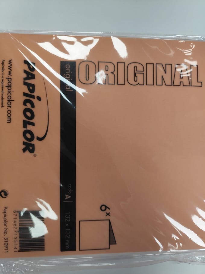 Papicolor Original Dubbele Kaart 132 x 132 mm Oranje
