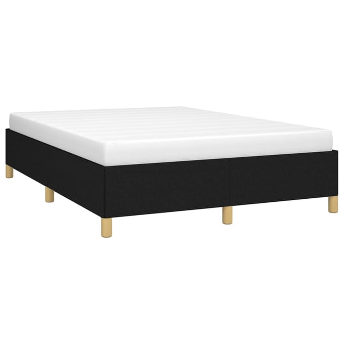 vidaXL - Bedframe - zonder - matras - stof - zwart - 140x190 - cm