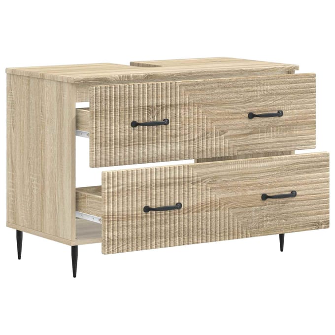 vidaXL - Wastafel - kabinet - voor - de - badkamer - HAARLEM - Sonoma - Eiken