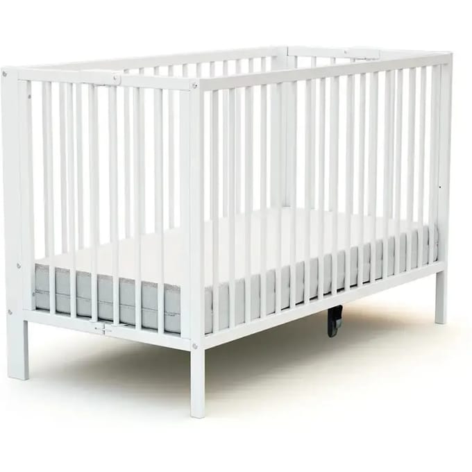 AT4 - Opvouwbaar kinderbed FOLDO in hout Wit 60 x 120 cm