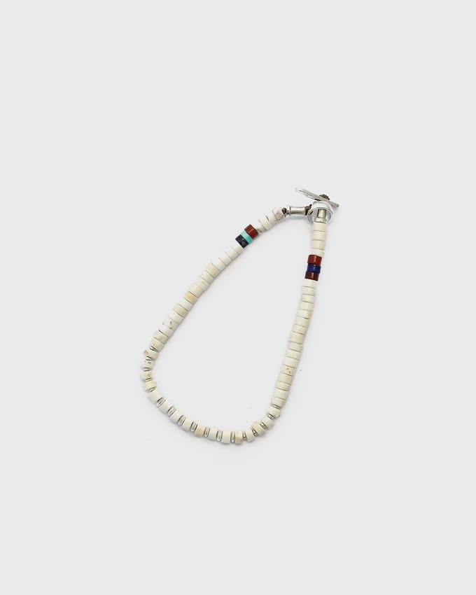 Silver heishi bracelet