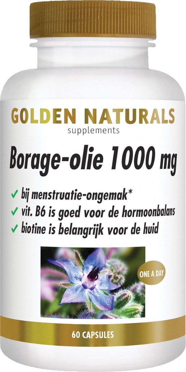 Golden Naturals Borage-olie 1000mg (60 softgel capsules)