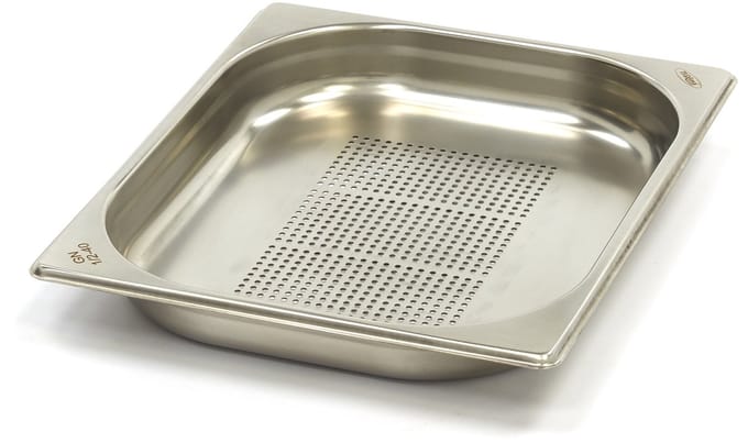 Gastronorm Bak - 1/2 GN - 4 cm Diep - RVS - Geperforeerd