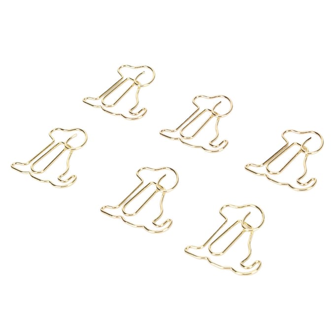 100 stuks Papierklemmen in Vorm van een Hond Verbeterde Slipweerstand Roestvrij Herbruikbare Metalen Papierklemmen voor beige