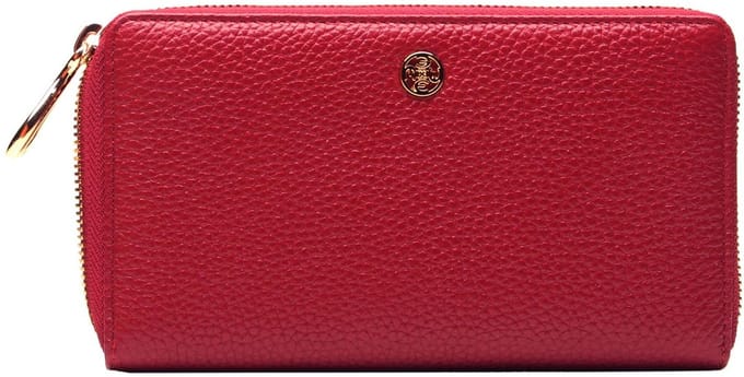 Esquire portemonnee Alexandria 69 Zip Around Wallet Red donkerrood
