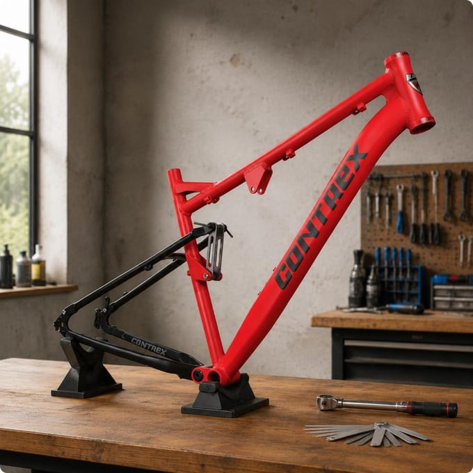 Vierstang Fietsframe Schokabsorberend 4-Link Fietsframe Sportuitrusting 148mm 148mm Naafafstand Van Pavement-Klaar voor de Weg