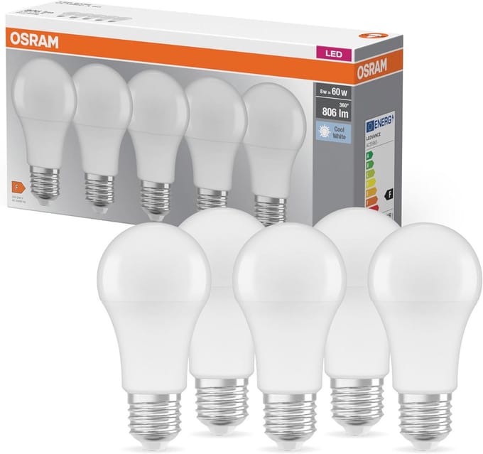 LED Lamp E27 Cool White 4000K 8.50W Matt | Energieklasse A+ | Dimbaar
