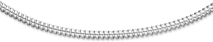Glow 102.1455.45 Dames Ketting Omega Fijn Rond 45 cm Zilver