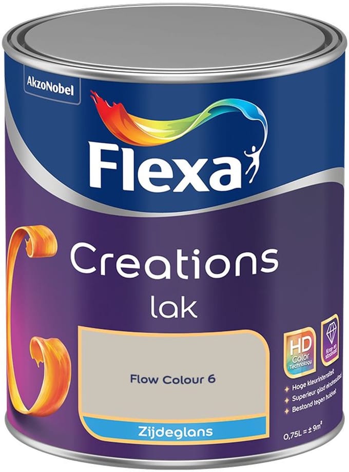 Flexa - Creations Lak Zijdeglans - Flow Colour 6 - Mengverf - 750 Ml