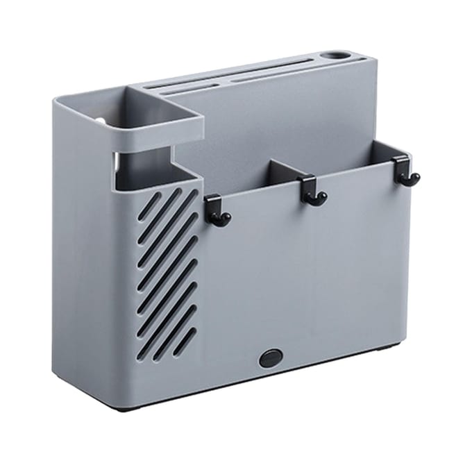 Messen- en keukengereihouder Multifunctioneel Ruimtebesparend Plastic Ponsvrij Wandmontage gray