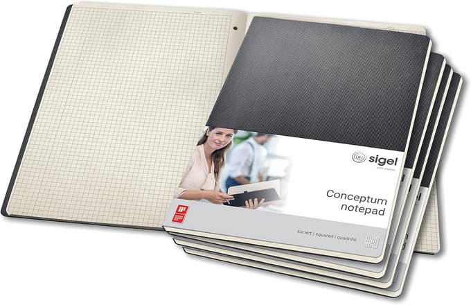 Notitieblok A4 Geruit 60 Vel - Duurzaam Papier - Set van 5 Stuks