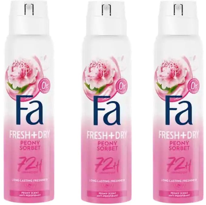 Fa Deo Spray Sweet Rose - 3 x 150 ml