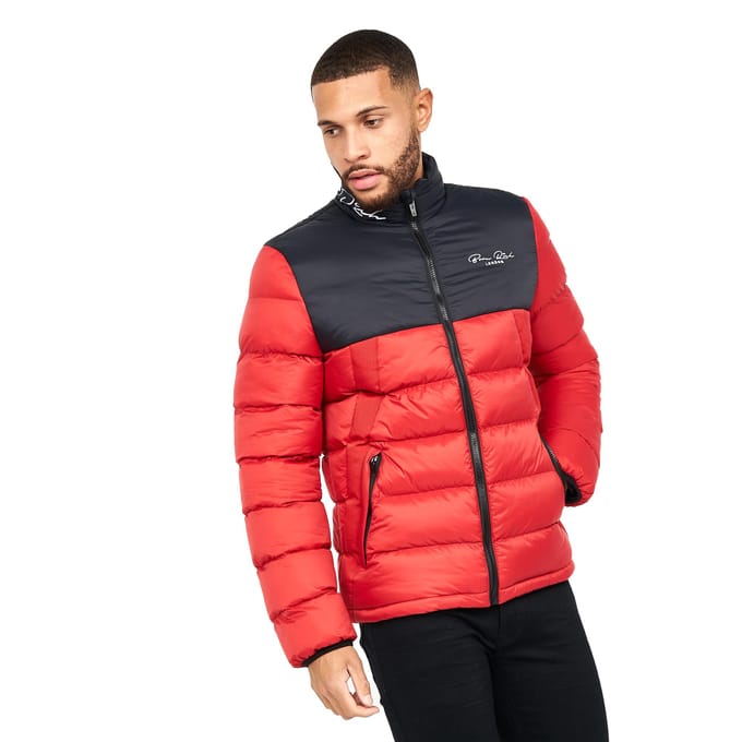Born Rich Heren Lyden Oversized Puffer Jacket (Tango rood)
