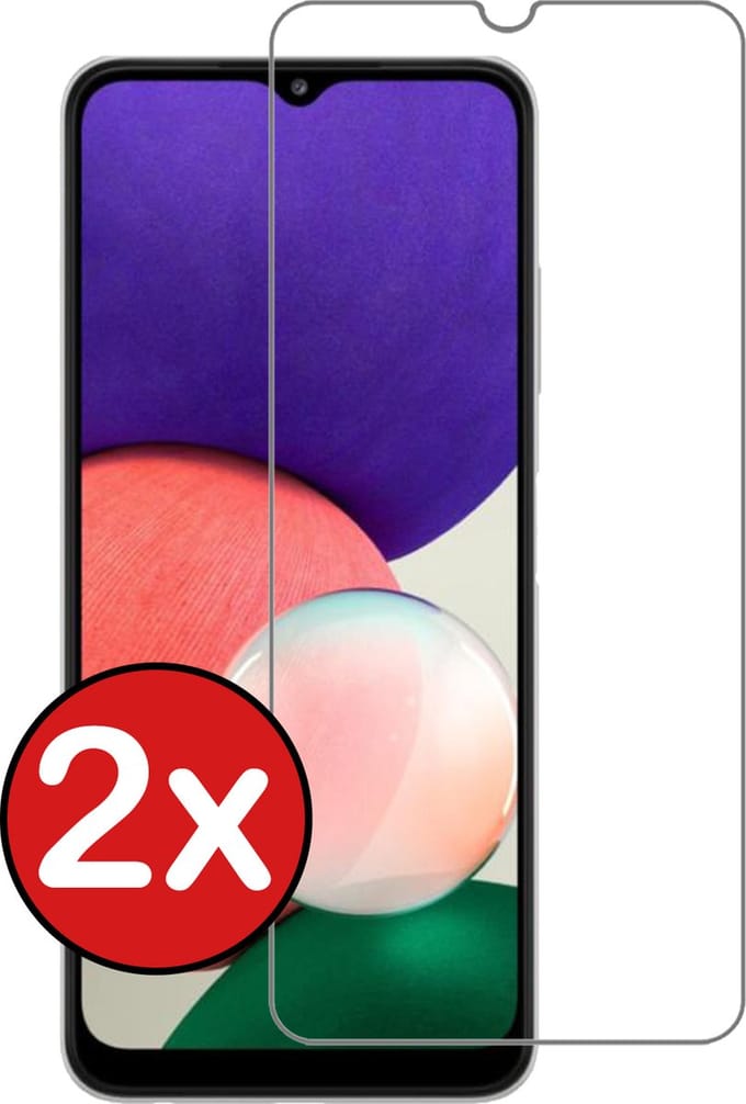 Screenprotector - 2 Stuks - Geschikt voor Samsung Galaxy M22 - Extra Sterk - Beschermglas - Gehard Glas - Tempered Glass - Screen Protector