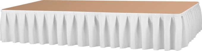 Podiumrok Boxpleat 250% - wit - lengte 410cm