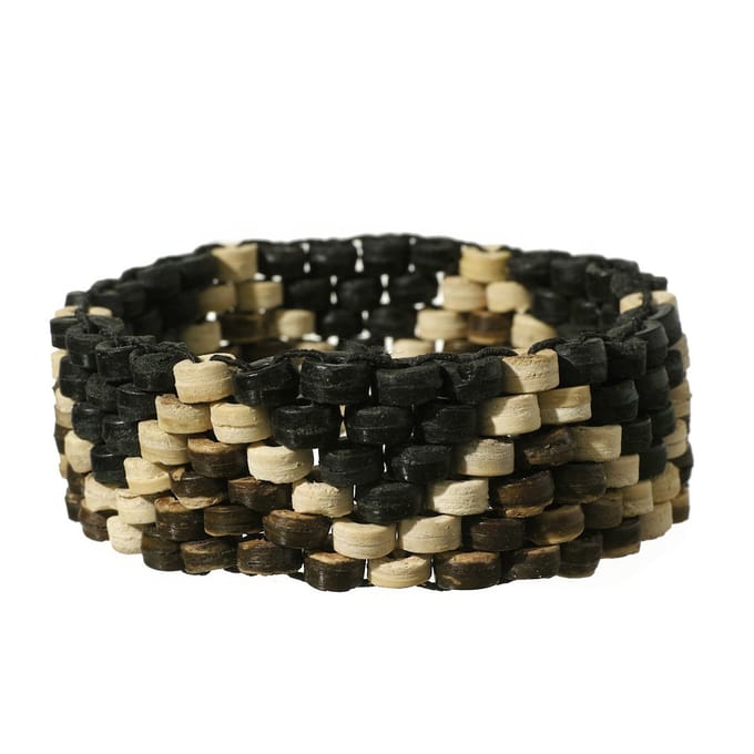 Nautic Reef - Armband – Zwart/Crème/Bruin