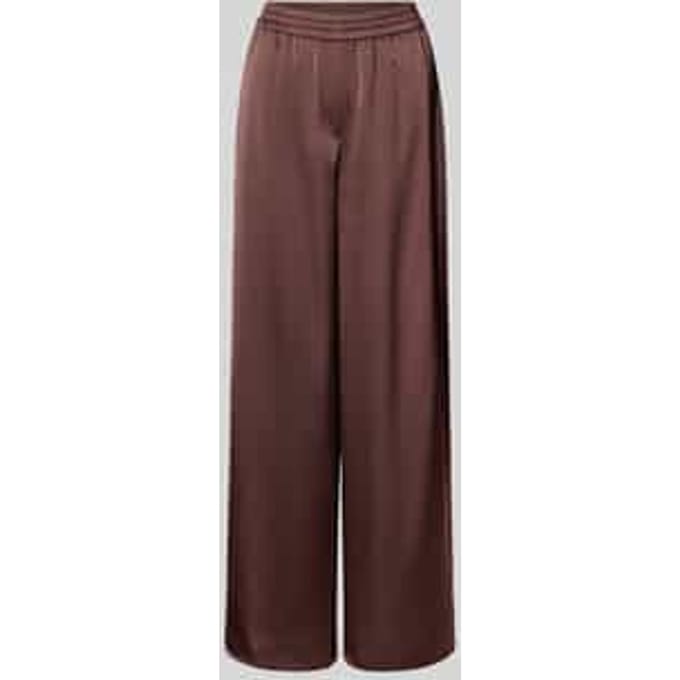 Relaxed fit wijde broek van satijn