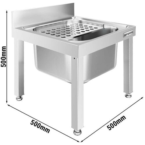GGM Gastro Ausgussbecken mit verstellbarem Abtropfgitter