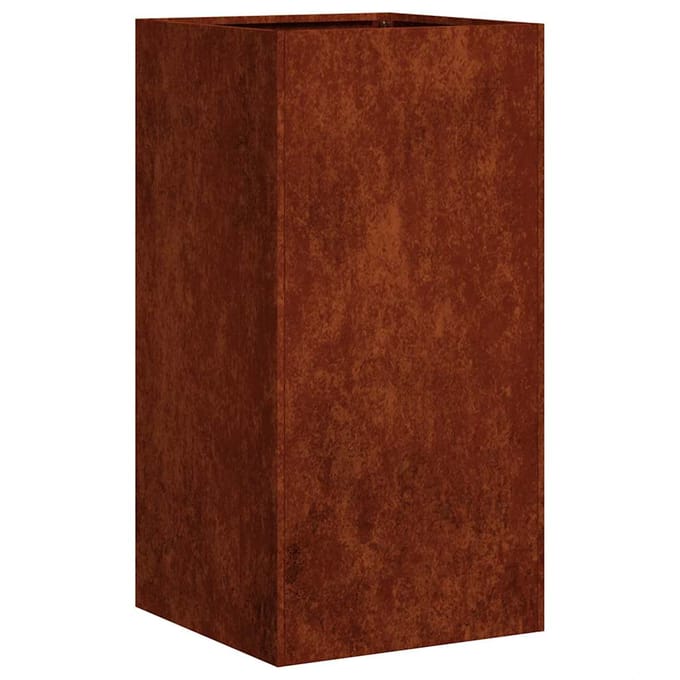 vidaXL - Plantenbak - roestig - 40x40x80 - cm - weervast - staal
