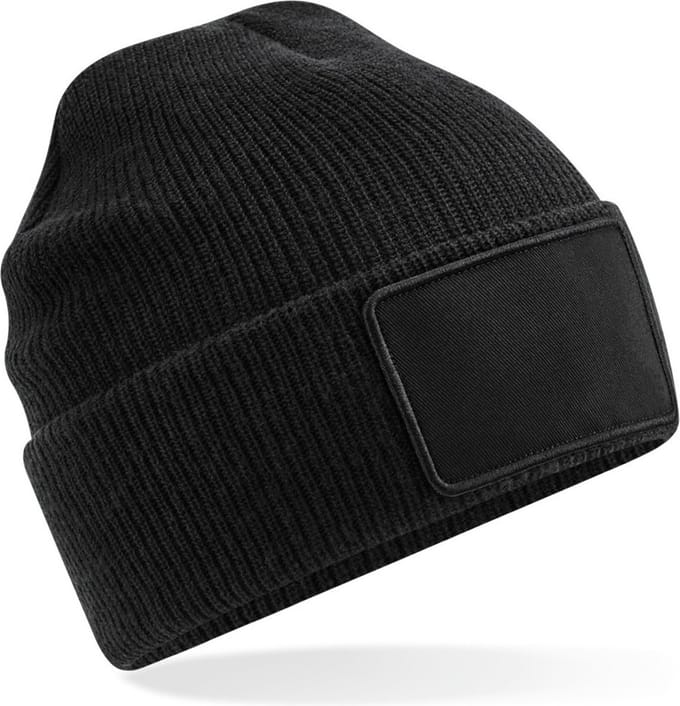 Beechfield Thinsulate™ muts met afneembare patch B540 - Black - One size