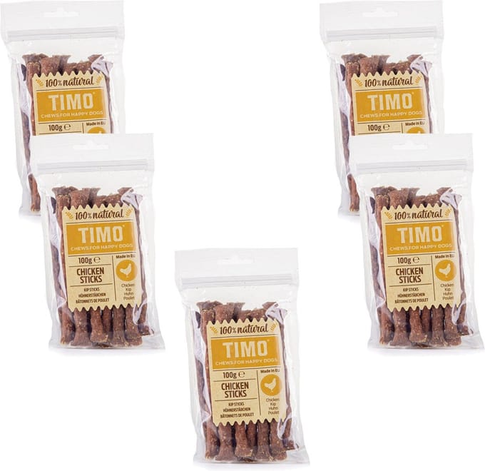 Timo Sticks 100 g - Hondensnacks - 5 x Kip