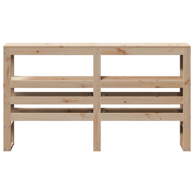vidaXL - Hoofdbord - met - schappen - 120 - cm - massief - grenenhout