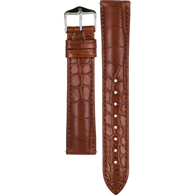 Hirsch 10220779-2-18 Genuine Alligator Horlogeband